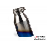 FIAT 500 Custom Stainless Steel Exhaust Tip by MADNESS (1) - Blue Flame Tip -  2.5" ID